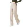 thumbnail image 2 of Sokhug High Waist Wide Leg Athletic Pants for Women Soft Stretch Straight Leg Yoga Trousers Casual Quick Dry Slim Fit Loungewear Pants, 2 of 5