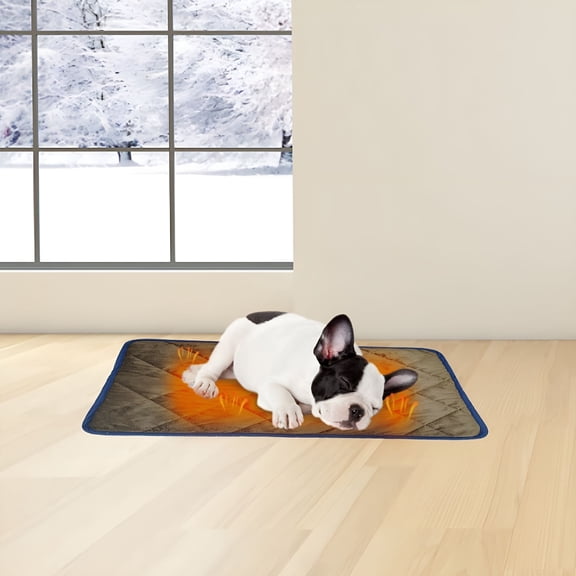 LAMIRO Chew Proof Dog Crate Pad Mat, Self Warming Indestructible Kennel Bed, Water Resistant Washable Fabric for Small Dogs, Puppies, Cats, Gray, 16x20 Inch