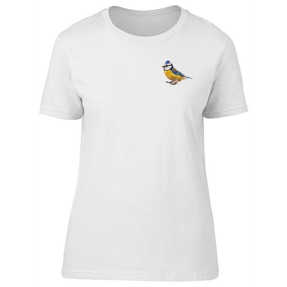 Cute Blue And Yellow Bird T-Shirt Women -Image by Shutterstock, Female Small