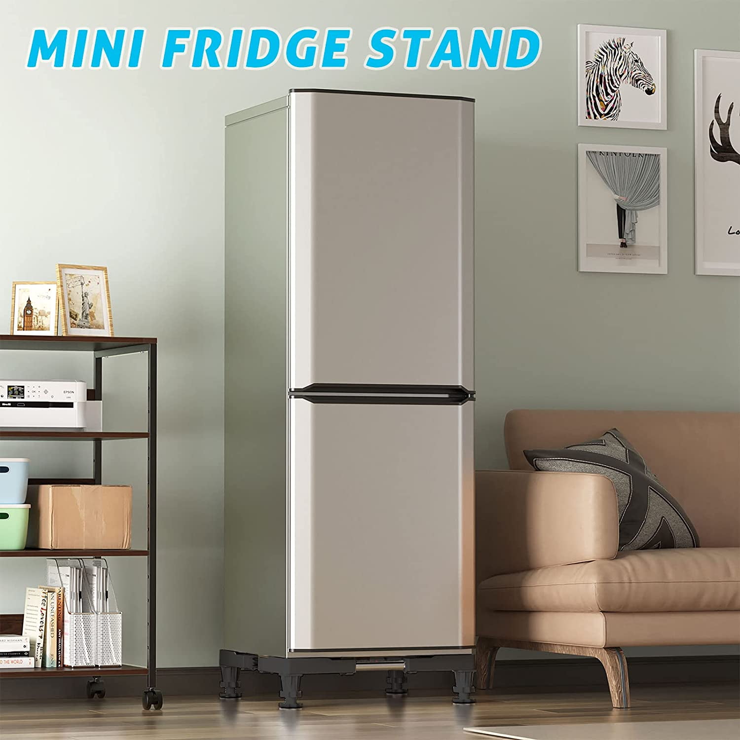 Younaye Mini Fridge Stand,Washer Stand,Refrigerator Stand,Dryer Stand,Small  Refrigerator Stand,Mini Fridge Trays for Floor,Washer