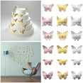 thumbnail image 5 of 12PCS/Pack Gift Home Decor Wedding Favor Metal Texture 3D Butterfly Stickers Hollow Butterflies Decals Wall Art Gold/Silver/Rosegold GOLD TYPE 4, 5 of 8