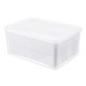 thumbnail image 1 of Household Kitchen Refrigerator Food Fruit Preservation Box Crisper Sealed Storage Box Rectangular Drain Transparent Storage Container (3L White), 1 of 2