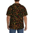 thumbnail image 3 of Fotbe Color Music Camisa Estampada de Manga Corta para Hombre, Casual de Verano, Estilo Playero, Sin Arrugas-Small, 3 of 5