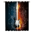 thumbnail image 2 of Water Fire Electric Guitar Lightning Window Treatments Curtains Valance Curtain Lights Living Room Bathroom Be, 2 of 5