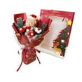 thumbnail image 4 of Lindo ramo de oso de peluche con flores artificiales, regalo creativo para Navidad. s Red, 4 of 9