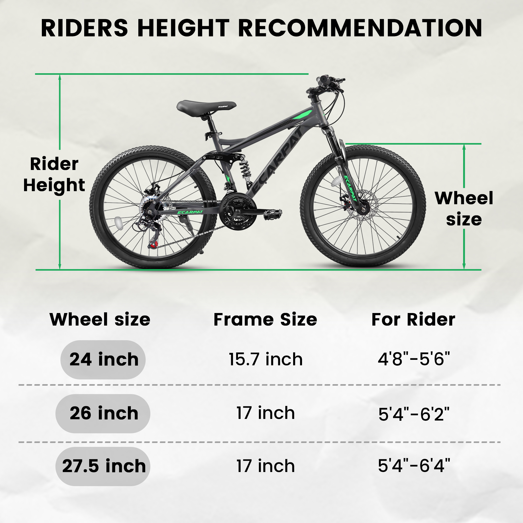 26 Inch Mountain Bike, 21-Speed Disc Brake, Front Fork Rear Shock Absorber Carbon Steel Frame Mountain Bike, Mens Womens Trail Commuter City Bicycles