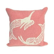 Trans-Ocean Imports 7FP8S167418 18 in. Liora Manne Frontporch Mermaids Indoor & Outdoor Pillow - Orange
