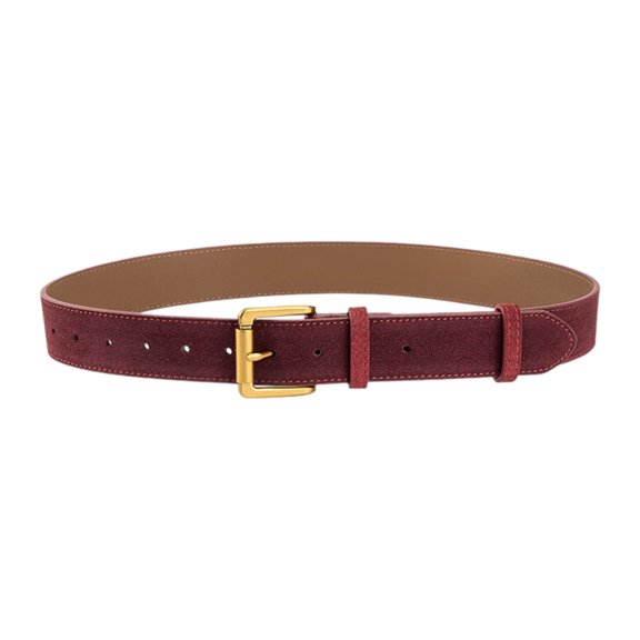 Ladies Versatiles Suedes Belt with Adjustable Buckles Durability Waist Belt for Commuting and Leisures