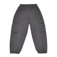 thumbnail image 2 of NIPAXO Boys Cargo Pants with Multi Pockets, Dark Gray, 4-5Y, 2 of 5