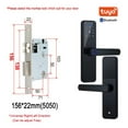 thumbnail image 2 of Door Lock, K7 Pro Biometric Fingerprint Door Lock Black Smart Lock Tuya App Remote Unlocking Password Keyless Lock Electronic Door Lock ,Easy to Install, 2 of 7