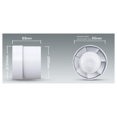 thumbnail image 3 of 4Inch 100mm in-Line Extractor Fan Low Noise Air Blower Fan Bathroom Kitchen Fan Wind Volume,1 * In-Line Extractor Fan,White, 3 of 6