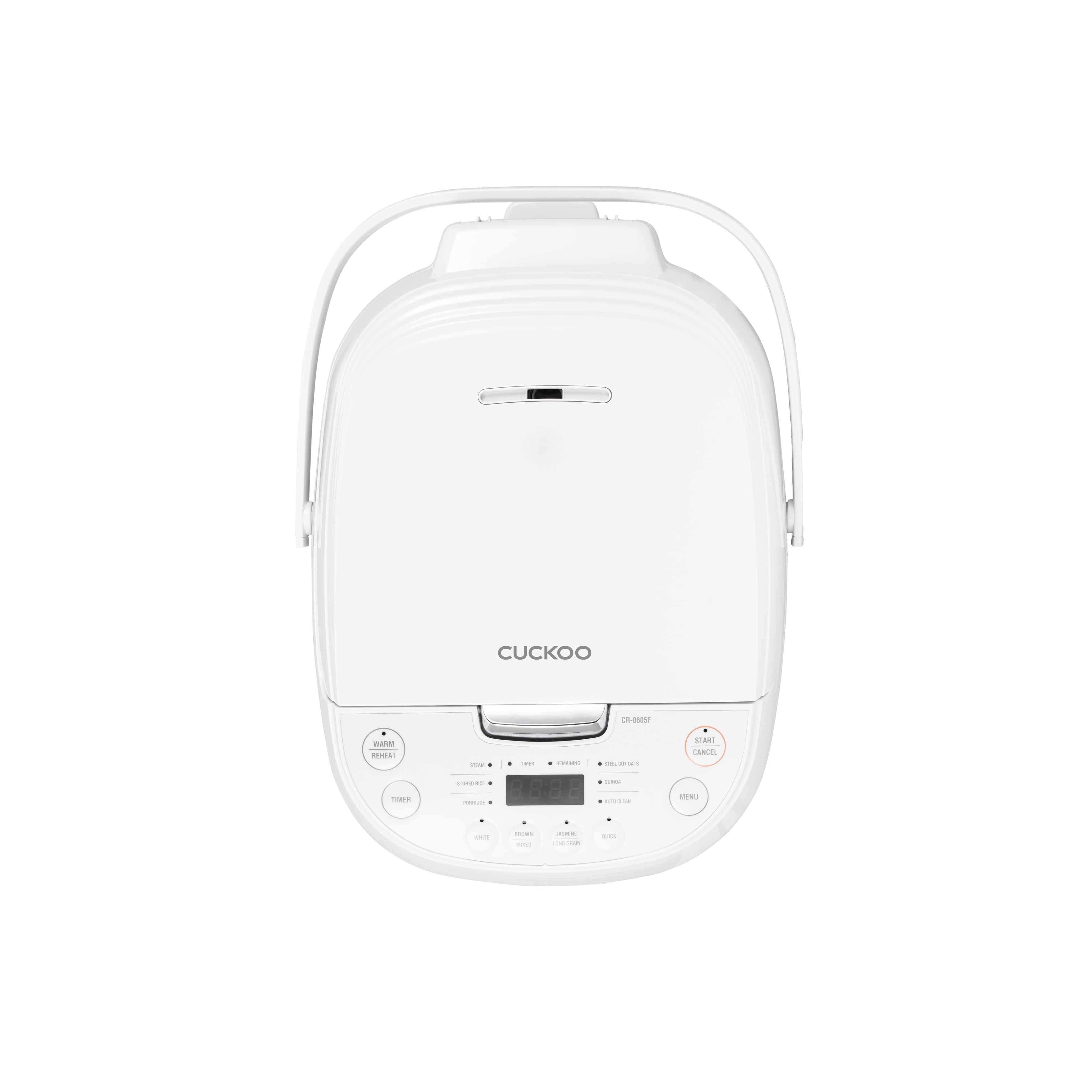 Cuckoo Rice Cooker & Warmer 6 Cup Uncooked / 12 cup Cooked, Smart Fuzzy Logic Nonstick Inner Pot White (CR-0605F)