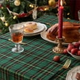 thumbnail image 2 of Fennco Styles Classic Plaid Holiday Tablecloth 56" W X 80" L - Green Tartan Rectangular Table Cover for Dining Room, Christmas Décor, and Winter Festivals, 2 of 5