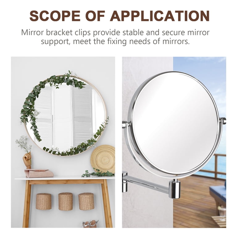 8 Pcs Glass Bracket Buckle Hose Holder Wall Clips for Hanging Dresser  Mirror Brackets Asse Mirror Hangers for The Wall - Walmart.com