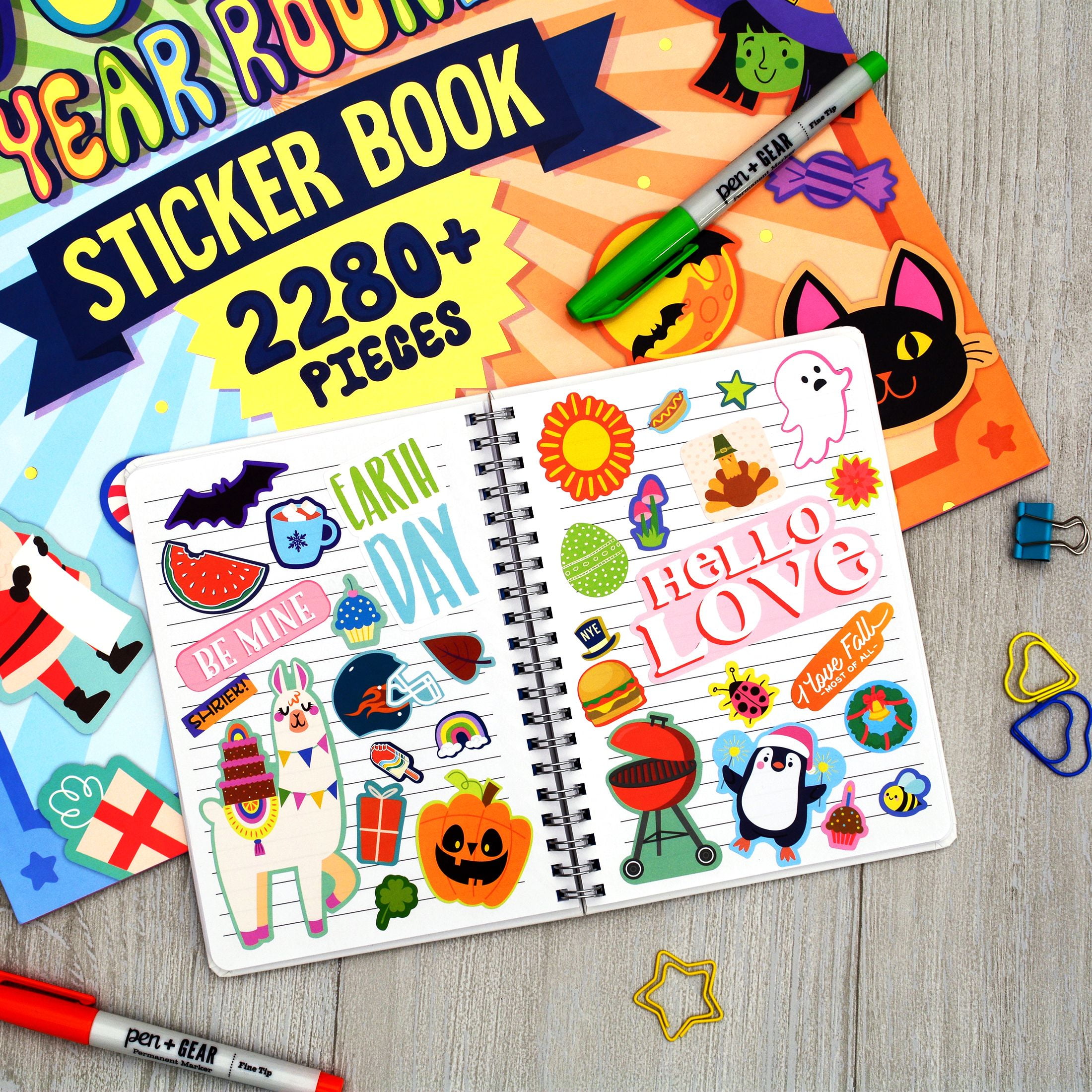 Pen+gear 40-Page Sticker Book Makin' Waves Edition 2600+ Stickers - 1 Each