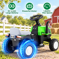 thumbnail image 6 of TLSUNNY 6V Kids Ride on Tractor, Battery Powered Vehicle with Detachable Trailer, Music, Headlights & Foot Pedal Control for Toddlers Boys & Girls, 6 of 8