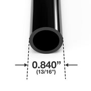 1/2 Size Furniture Grade PVC Pipe, 40, Black (3-Pack)