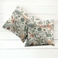 thumbnail image 6 of Ambesonne Floral Eucalyptus Throw Pillow Cover 2 Pack, Tender Garden, 20", Pale Rose Slate Blue, 6 of 7