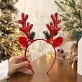 thumbnail image 4 of Diademas navideñas con orejas de Reno para mujer y niña, decoración navideña, diademas de Cosplay para fiesta, decoración navideña, 4 of 4