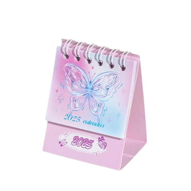 Decoraciones de Oficina para el Trabajo Calendario Mensual 2025 Cuenta Regresiva Adecuado para la Oficina Escolar Y el Hogar Mini Calendario Inglés Decoración de Escritorio de Oficina Calendario Portá