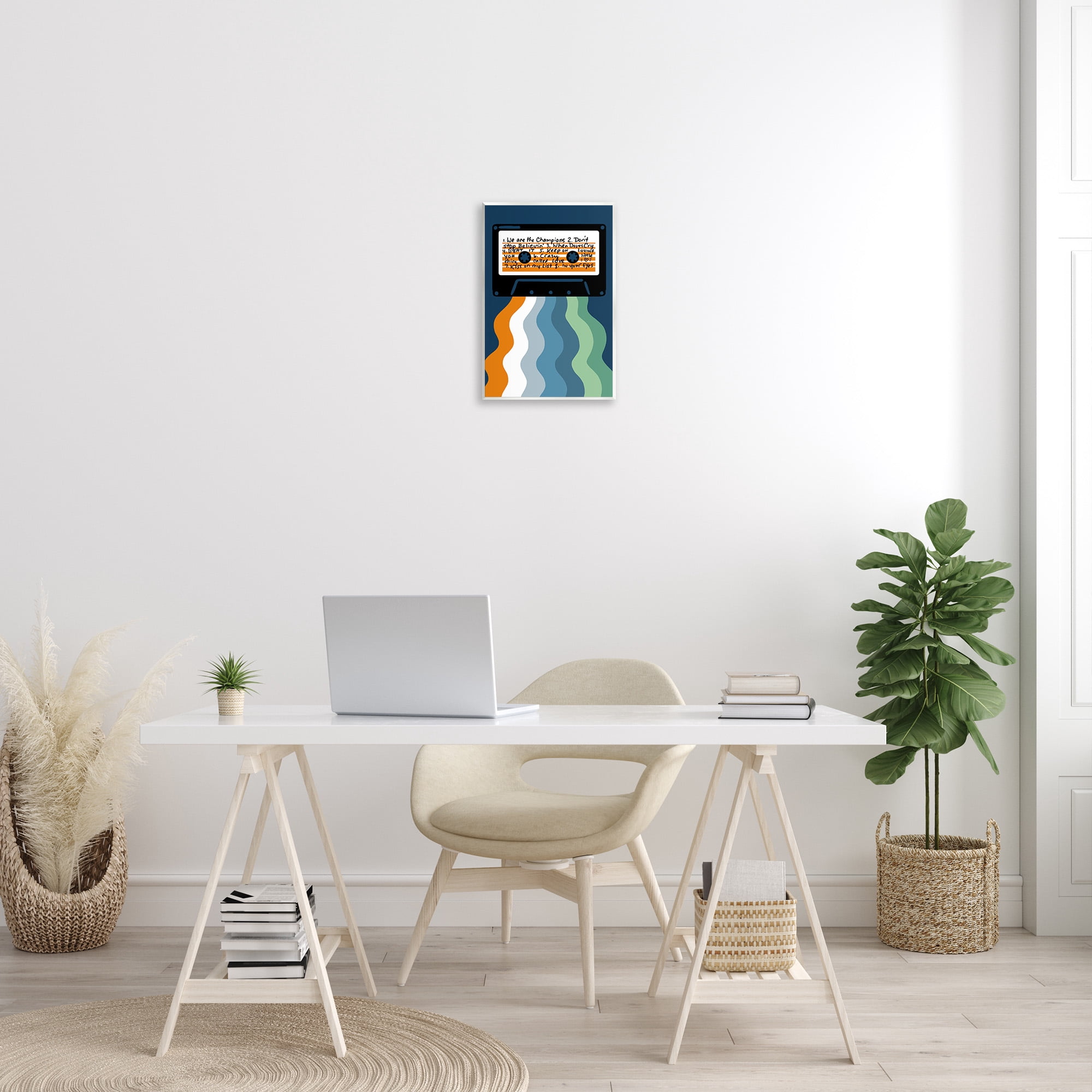 Stupell Industries Mix Tape Cassette Novelty Painting Unframed Art Print Wall Art, 13 x 19