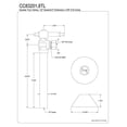 thumbnail image 2 of Kingston Brass Vintage 1/2" Sweat, 3/8" OD Compression Angle Shut-Off Valve with 5" Extension, 2 of 2