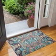 thumbnail image 2 of Multicolor Ethnic Paisley Pattern Door Rugs,Washable Non Slip Door Mats Indoor,Decorative Door Mats,Entry Mat Indoor for Entrance,Bedroom,Kitchen,Bathroom,17"x30", 2 of 6