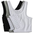 thumbnail image 3 of FM Tank pecho pecho Binder Trans Lesbian transpirable Les Cosplay blanco negropangjing, 3 of 3