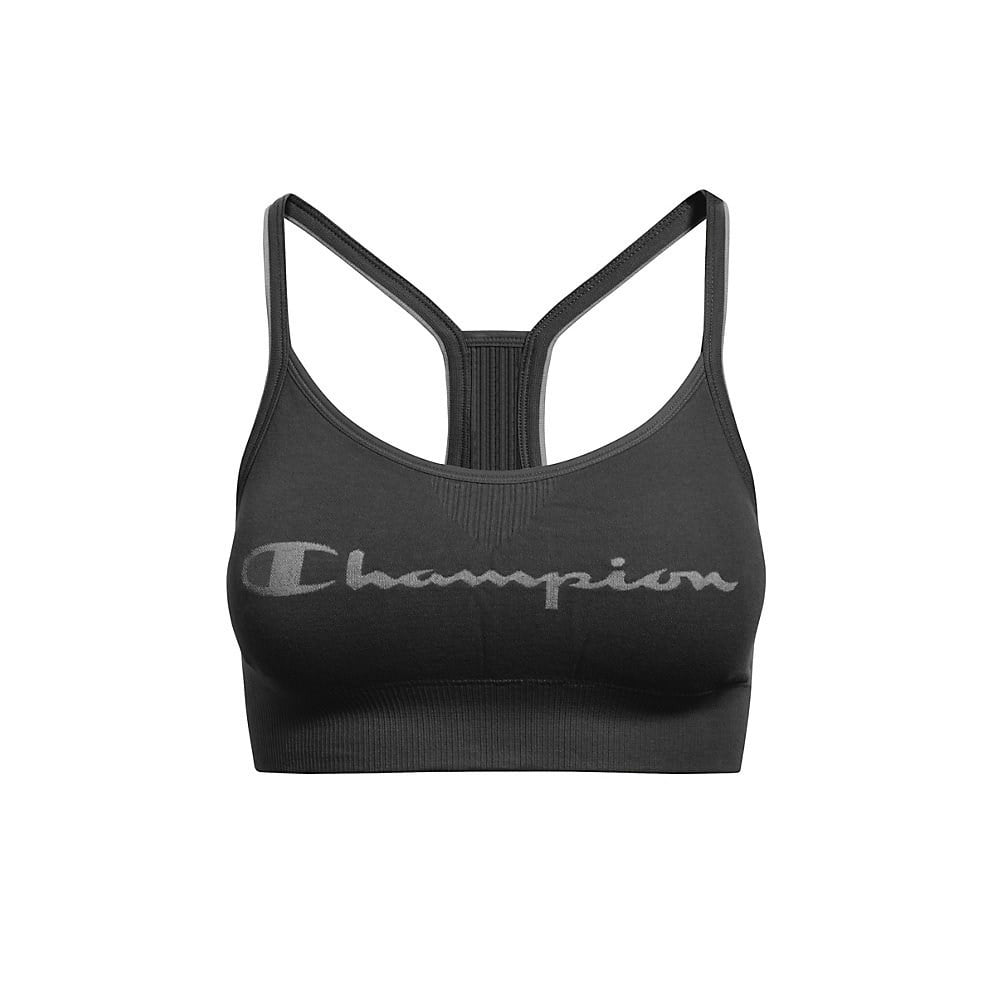 Champion women's Strappy Cami Sport athletic Bra removable pads Duo Dry Stretch