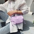 thumbnail image 3 of Bolsa Bolso de hombro de nube para mujer, bolso de mano de día de PU, bolso cruzado sólido (púrpura) JShteea Para Estrenar, 3 of 7