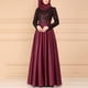 thumbnail image 2 of Vestido caftán musulmán para mujer: jilbab árabe abaya con costuras de encaje islámico, vestido largo de manga larga, 2 of 4
