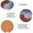 thumbnail image 2 of Coolnut 2 Pack 2.5 inch Car Coasters for Drinks Absorbent, Utah Monument Valley Ceramic Car Cup Holder Coaster for Your Car with Fingertip Grip Home Decor, 2 of 6