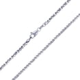 thumbnail image 3 of Decadence 14K White Gold Solid 2mm Diamond Cut Triple Spiga Wheat Chain with Lobster Claw Clasp | 22" Necklace | Italian Gold Necklaces | Gold Triple Spiga Wheat Necklaces for Men and Women, 3 of 5