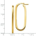 thumbnail image 2 of 10k Solid Yellow Gold Polished and Satin 2mm Oval Hoop Earrings 37.64x15.75mm Wide 2mm Thick Hoop Earring for Women, 2 of 2