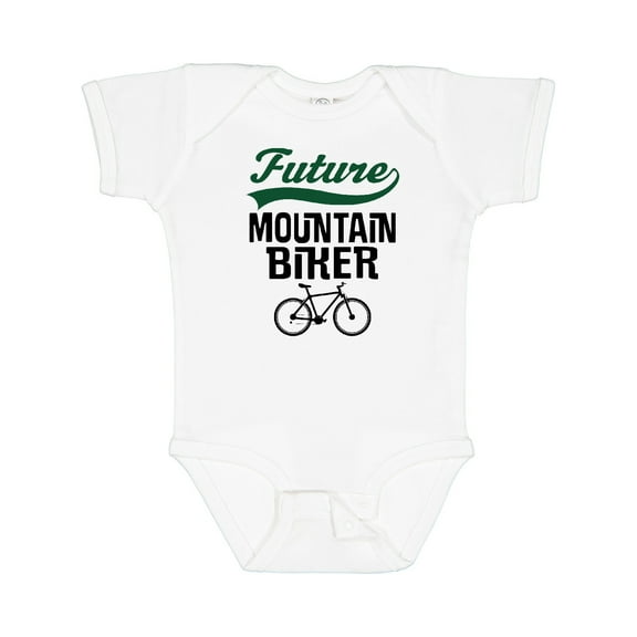 Inktastic Biking Future Mountain Biker Boys or Girls Baby Bodysuit
