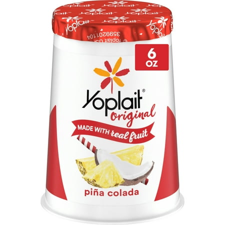 Yoplait Original Pina Colada Low Fat Yogurt, 6 oz Yogurt Cup