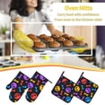 thumbnail image 6 of ZICANCN Oven Mitts and Pot Holders Sets, Colorful Spooky Dark Skulls Baking Sets Kitchen Heat Resistant 4 Pieces, 6 of 8