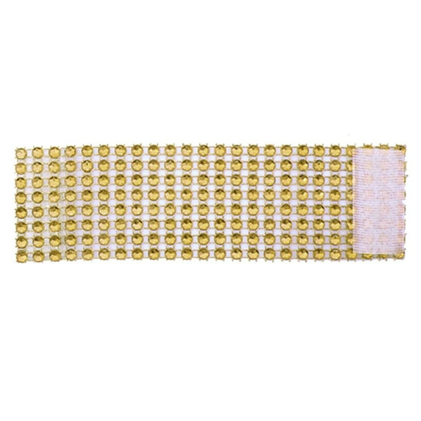 Servilletero Advancent de 10 Uds 8 filas de diamantes de imitación Mostrada Dorado