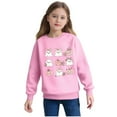 thumbnail image 5 of Girl Long Sleeve Sweatshirt New Children Halloween Sweatshirts Girls Oversized Long Sleeve Pullover Tops Cute Ghost Graphic Crewneck Shirts Pinky 5 Y, 5 of 6