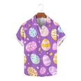 thumbnail image 2 of VBTAPA Easter Mens Hawaiian Shirt Cute Bunny Print Button Down Shirts Short Sleeve Easter Sunday Shirt Holiday Blouse Tops Clearance Sale Multicolor XXL, 2 of 6