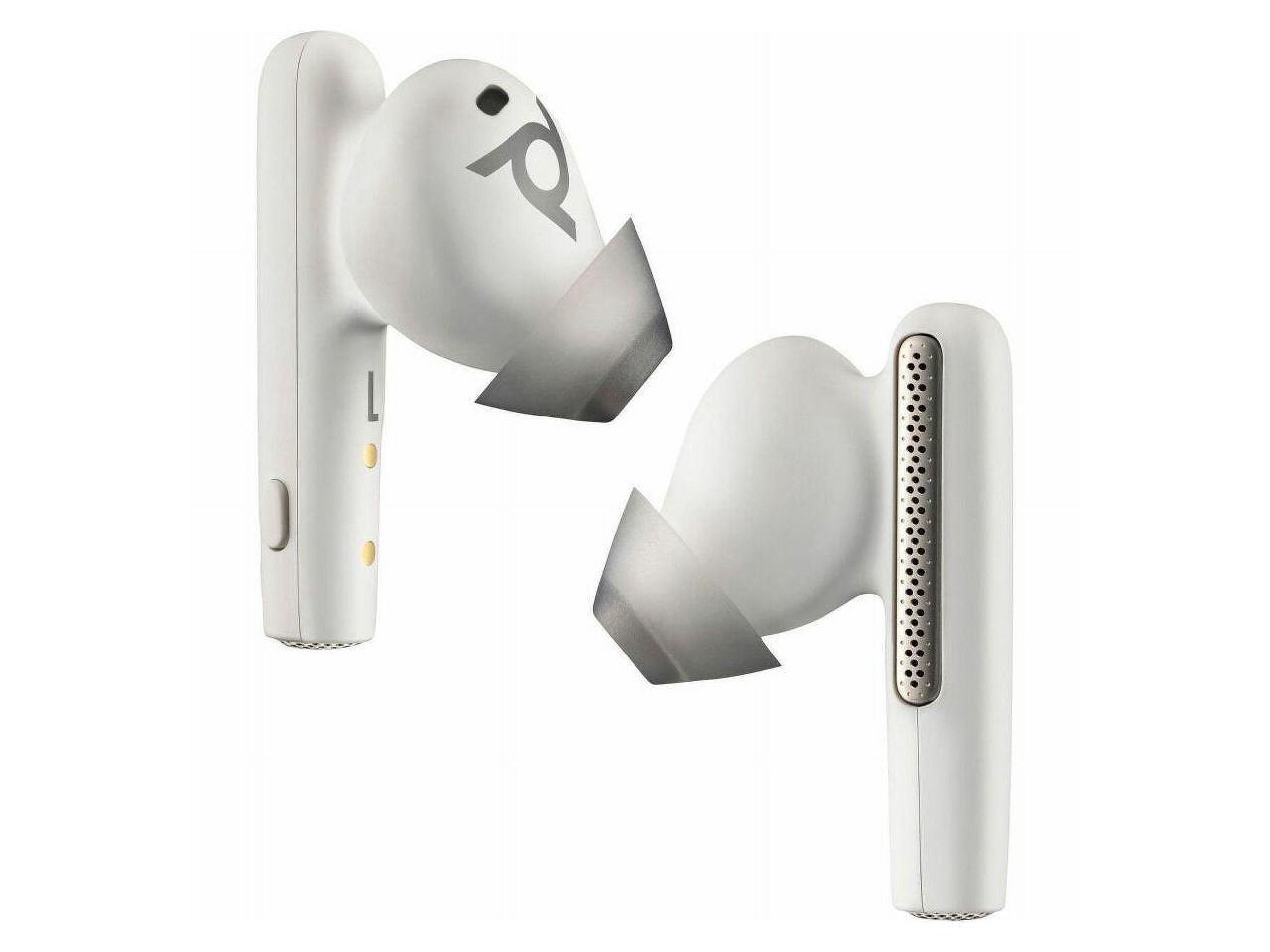 HP Poly Voyager Free 60 UC True Wireless Active Noise Canceling Earbuds with BT700 USB-A Adapter, White Sand