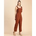 thumbnail image 3 of Moomaya Sleeveless Square Neck Full Leg Rayon Jumpsuit -Women's Printed Jumpsuit, 3 of 9