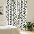 thumbnail image 2 of Ambesonne Trippy Curtains, Woman Eyes Love Modern Art, Pair of 28"x84", Yellow and Black, 2 of 5