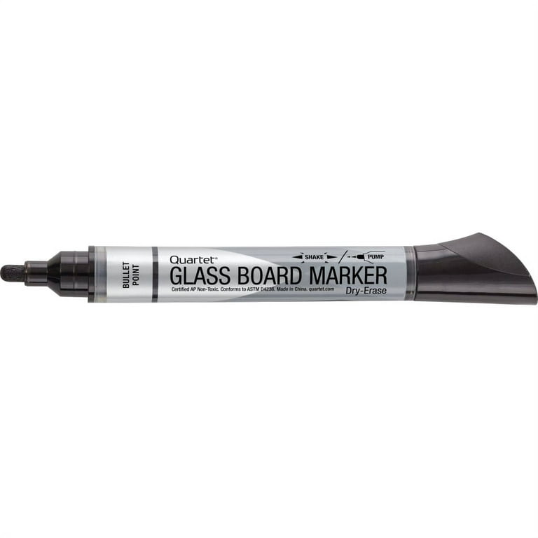 Premium Glass Board Dry Erase Marker, Broad Bullet Tip, Assorted Colors,  4/Pack - Burris Inc