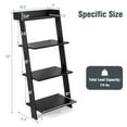 thumbnail image 4 of Topbuy 4-Tier Ladder Shelf 43” Tall Wooden Leaning Bookshelf Display Rack Modern Shelving Stand with Anti-tipping Device Black, 4 of 10
