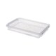 thumbnail image 3 of Caja de soporte de almacenamiento de archivos, decoración a prueba de polvo, transparente, práctica con contenedor de tapa para escritorio, estante de 1 nivel Macarena Estuche de almacenamiento, 3 of 8