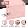 thumbnail image 6 of Rose Gold Blush Pink Hemstitch Table Runner Farmhouse Decor 14 x 54 Polyester Linen, 6 of 6