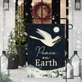 thumbnail image 3 of diyeu Peace on Earth Pigeon Garden Flag Winter Snowflakes Dove Bird Garden Flag 12×18 Inch Double Side Rustic Farmhouse Yard Flag Christmas Winter Outdoor Decor, 3 of 6