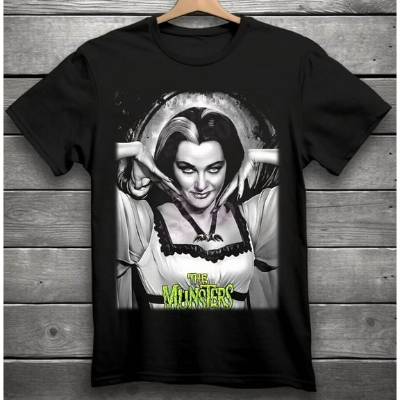 RARE Lily Munster Horror T-Shirt Black S-3XL