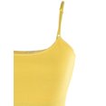 thumbnail image 4 of Ola Mari Junior Size BUILT-IN Shelf Bra Adjustable Spaghetti Strap Solid Camisole Tank Top, Yellow, Medium, 4 of 4